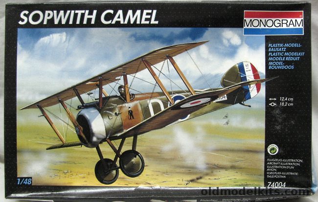 Monogram 1/48 Sopwith Camel, 74004 plastic model kit